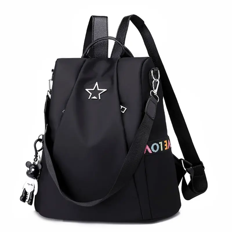 

2019 New Women Backpack Purse Waterproof Nylon Anti-theft Rucksack Lightweight School Shoulder Bag