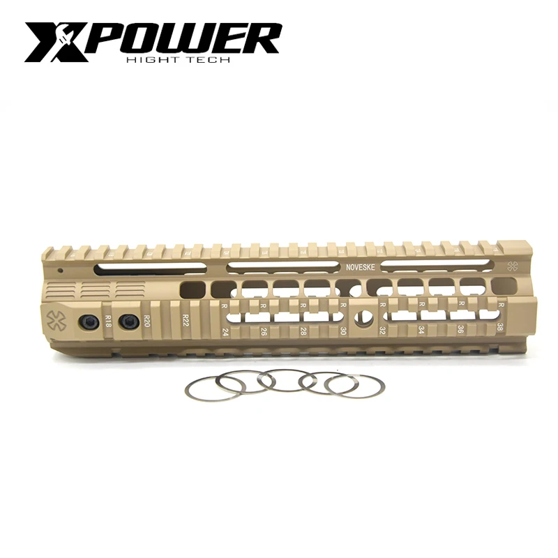 XPOWER железнодорожная система " 7" 1" Keymod M-LOK Handguard для AEG страйкбол пневматические пистолеты Пейнтбол гель бластер охотничий аксессуар - Цвет: 10 inch