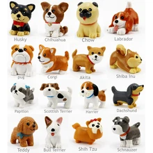 16 Pcs/Set Kawaii resin miniature Puppy mini cartoon Dogs figurines Animal ornaments table decoration Home decor Garden ornament