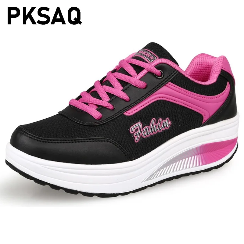 

Womens Casual Shoes 2018 Platform Flats Lady Beauty Sewing Fitness Shoe New zapatos rosa mujer rendy Health Wedges Sneakers