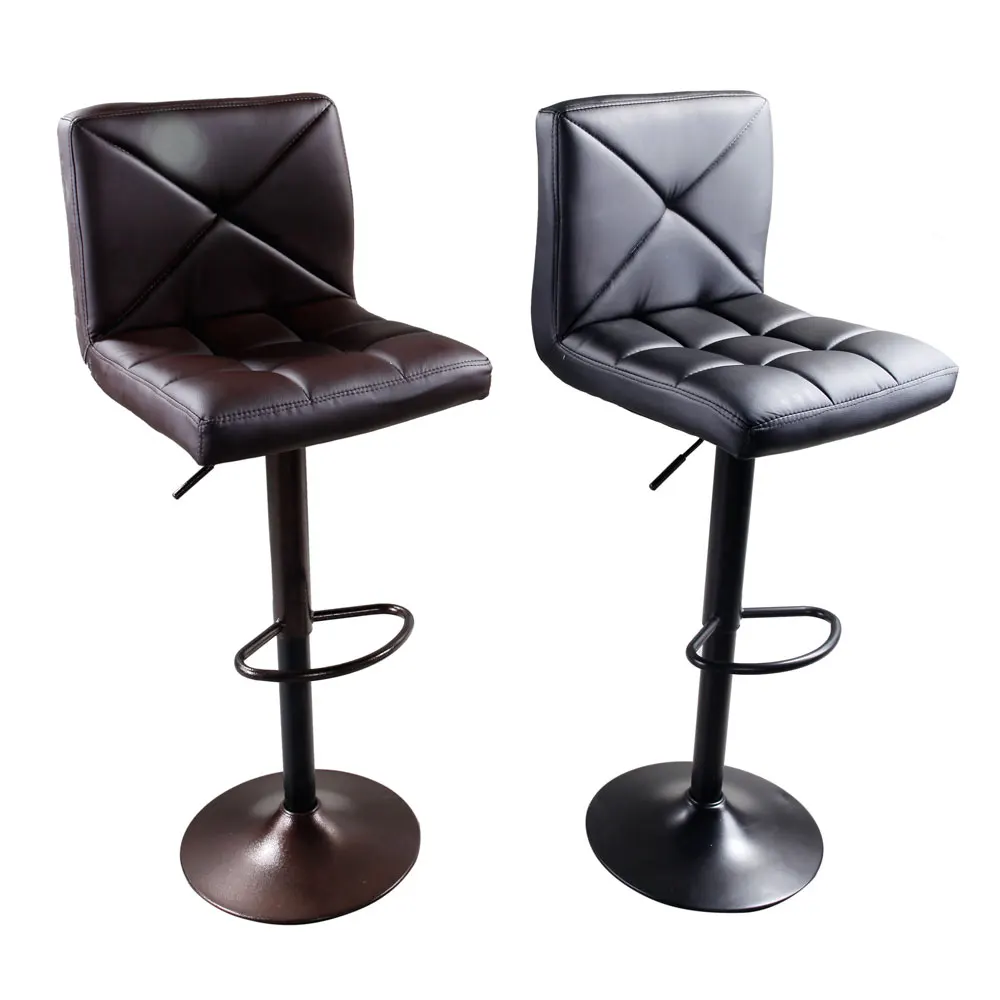 Adjustable Height Metal Bar Stool 2pcs Faux Leather Swivel Gas Lift Bar Chair Crossover Design with Footrest Dropshipping Adjustable Height Metal Bar Stool 2pcs Faux Leather Swivel Gas Lift Bar Chair Crossover Design with Footrest Dropshipping