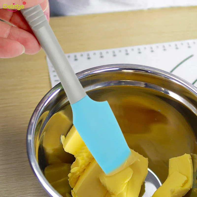 

Delidge 1pc Mini Silicone Cream Butter Cake Spatula Mixing Batter Scraper Brush Butter Mixer Cake Brushes DIY Baking Tool