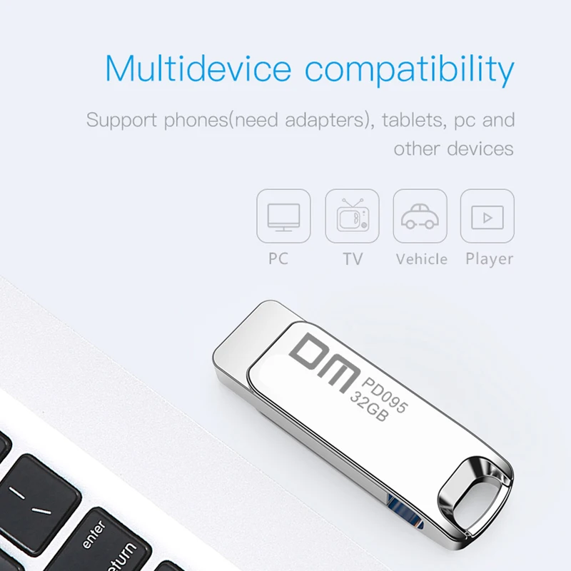 USB флеш накопитель DM PD095 объемом 64 ГБ металлическая Флешка 3 0 карта памяти 32 Гб