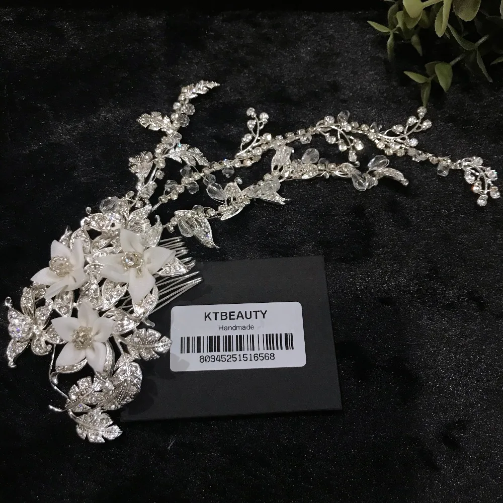 

New Luxury Crystal Flowers Bridal Headband Gorgeous Bridal Hairpin Jewelry Royal Bridal Wedding Hair Accessories Women Jewelry