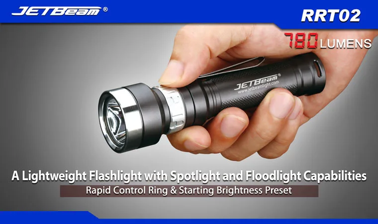 

Free Shipping 2014 Original JETBEAM RRT02 Cree XM-L2 LED 780 lumens flashlight daily torch Compatible with 18650 16340 battery