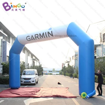 

GREAT CRAFT 8x4.5m inflatable blue arch high quality PVC racing line blow up customized for advertising entrance or race line