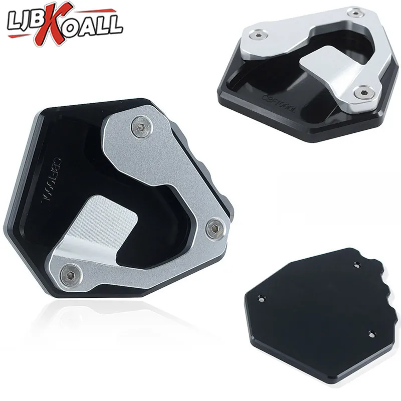 LJBKOALL Motorcycle Kickstand Foot Side Stand Extension Pad Support