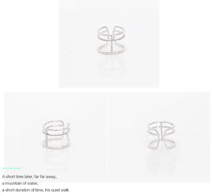 Модное темпераментное микро-инкрустированное высококачественное 925 пробы Серебряное ювелирное многослойное кольцо с крестом SR248