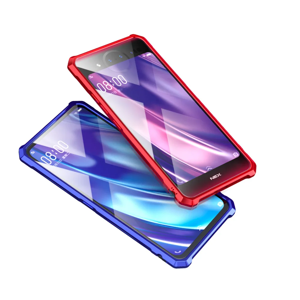 

For Vivo NEX Dual Display Bumper Case Aluminum Alloy Metal Frame Bumper Cover for Vivo Nex 2 Nex2 Case Shockproof Capa 6.39''
