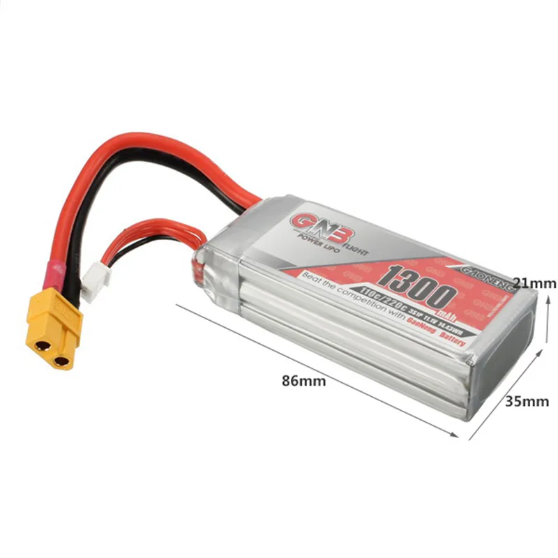 Новое поступление перезаряжаемый аккумулятор Gaoneng GNB 11,1 V 1300mAh 3S 110/220C Lipo аккумулятор XT60 разъем для Аксессуары для радиоуправляемых вертолетов