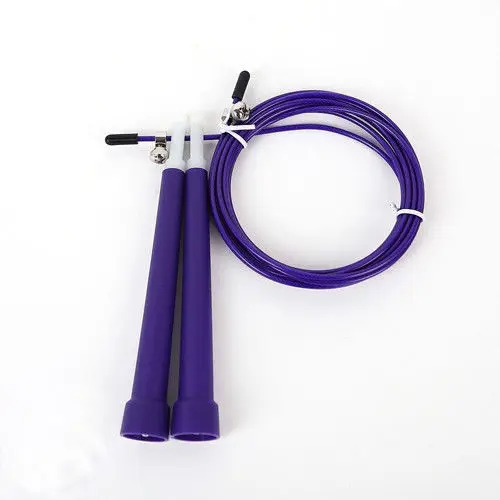 Speed-Wire-Skipping-Adjustable-Jump-Rope-Fitness-Sport-Exercise-Cardio-Crossfit