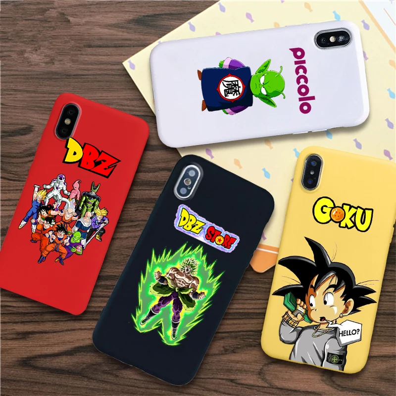 

dbz Dragon Ball Z super goku soft Silicone Candy Color cover phone case for iPhone 11 pro X XR XS MAX 6 7 8 plus 6s TPU