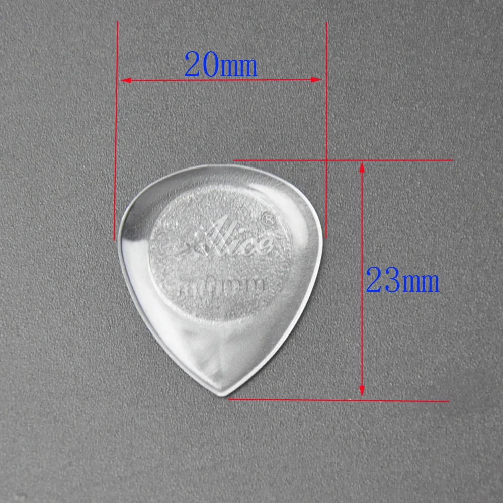 100pcs Alice Heavy 2mm Teardrop Waterdrop Clear Guitar Picks Plectrums With Box For Electric Guitar Jazz