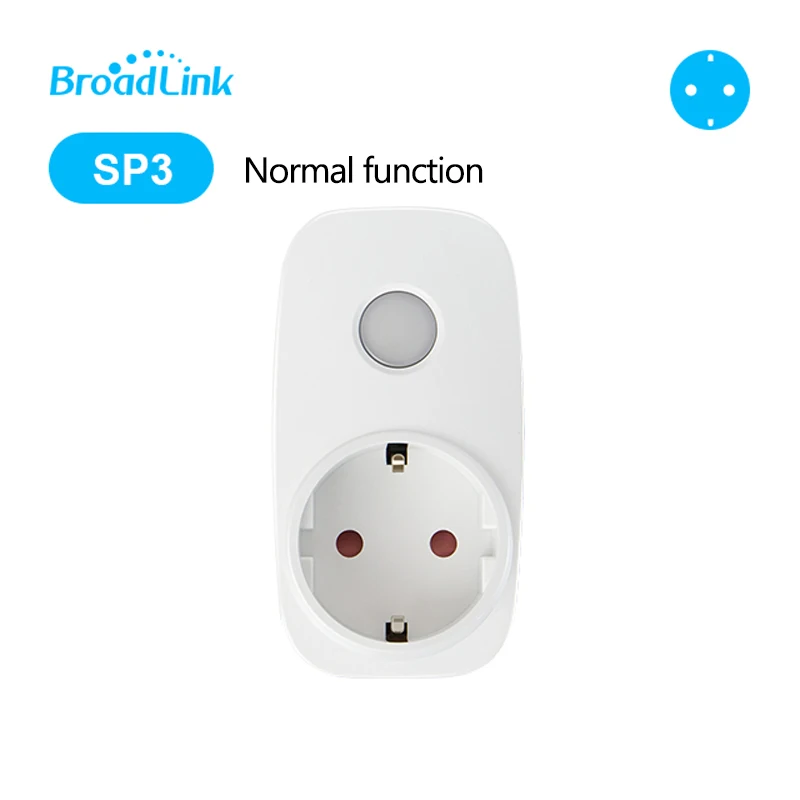 Broadlink SP3 EU/SP3S Розетка Wifi розетка переключатель синхронизации беспроводное приложение пульт дистанционного управления переключатель для автоматизации умного дома - Комплект: SP3 Eu normal