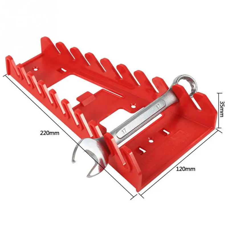 GETHOME настенные пластиковые красные 9 слотов гаечные ключи стойки Стандартный Органайзер держатель инструменты