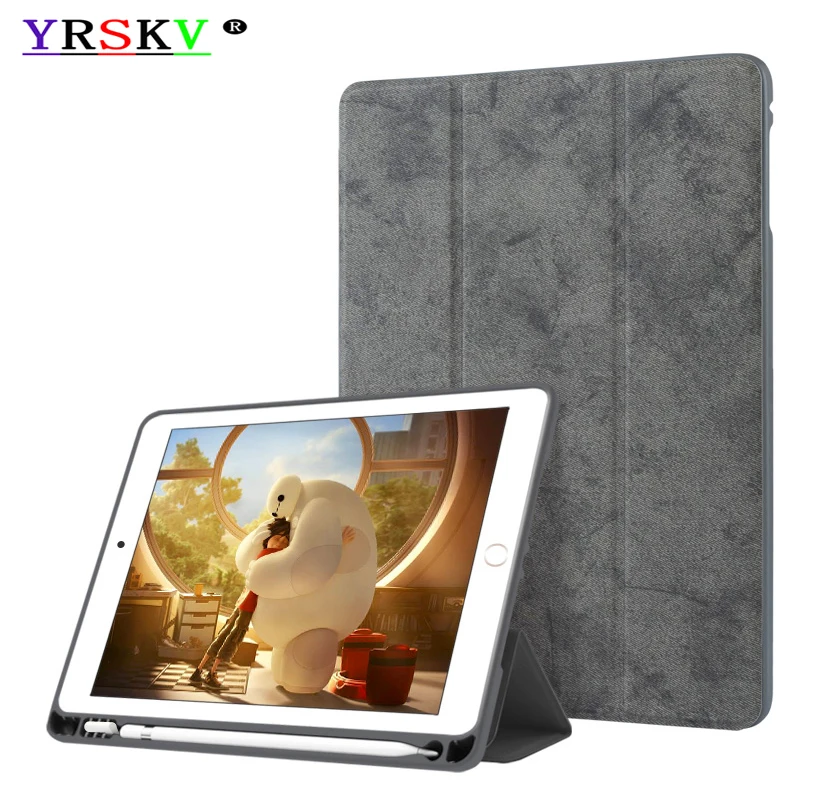 

New Retro YRSKV Case Ultra Slim PU leather cover + Silicon TPU Smart Auto Sleep Wake Tablet Case for iPad 9.7 inch 2018 / 2017