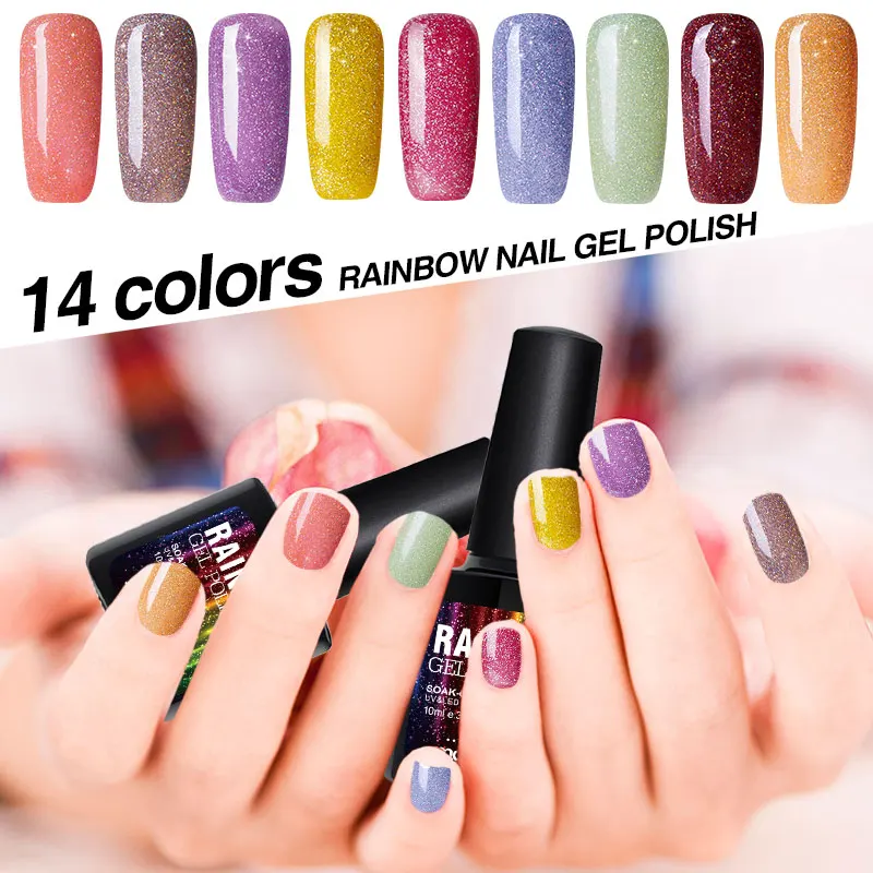 Aliexpress.com : Buy Modelones Beautiful Neon Rainbow Nails 10ML UV ...