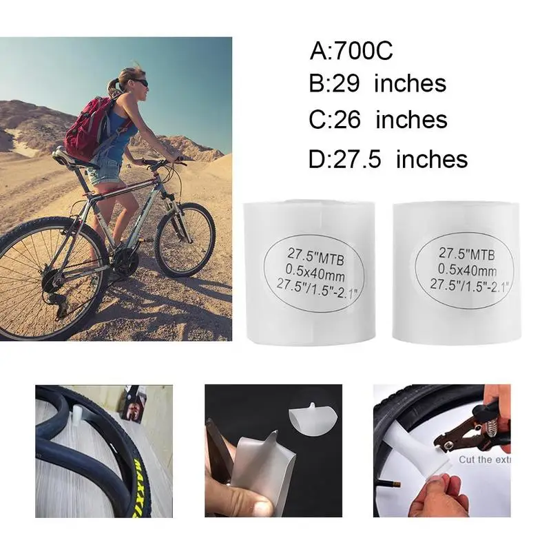 

2pcs Bicycle Tire Liner Puncture Proof Belt Protection Pad For 26" 27.5" 29" 700C MTB Road Bike Accessories