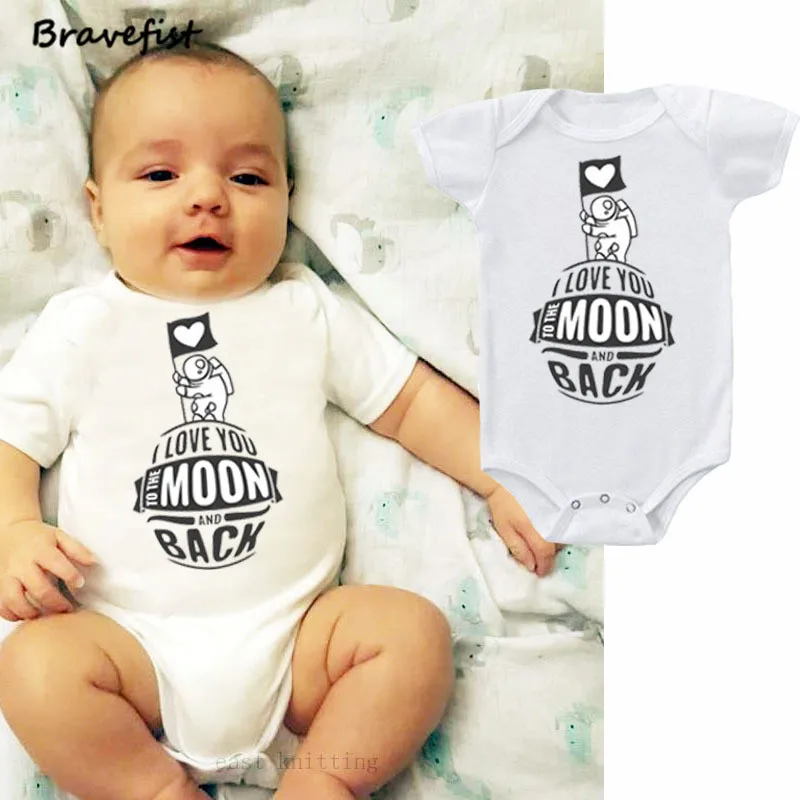

Newborn Infant Cute Jumpsuits Baby Girl Boys Bodysuit Outfit Sunsuit Clothes Astronaut Print 0-24Months Summer Children Clothes