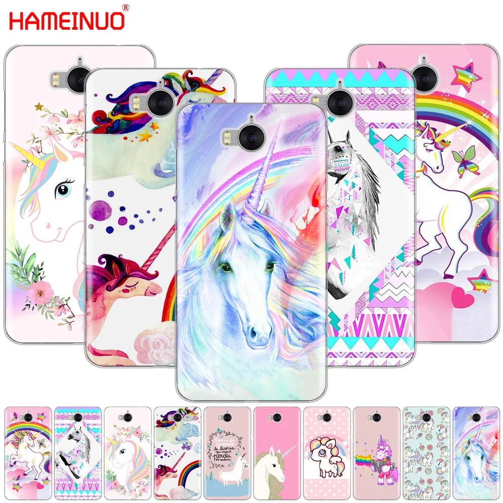 Чехол для мобильного телефона HAMEINUO Rainbow Lovely Unicorn Для huawei honor 3C 4X 4C 5C 5X 6 7 Y3 Y6 Y5 2 II Y560 Y7