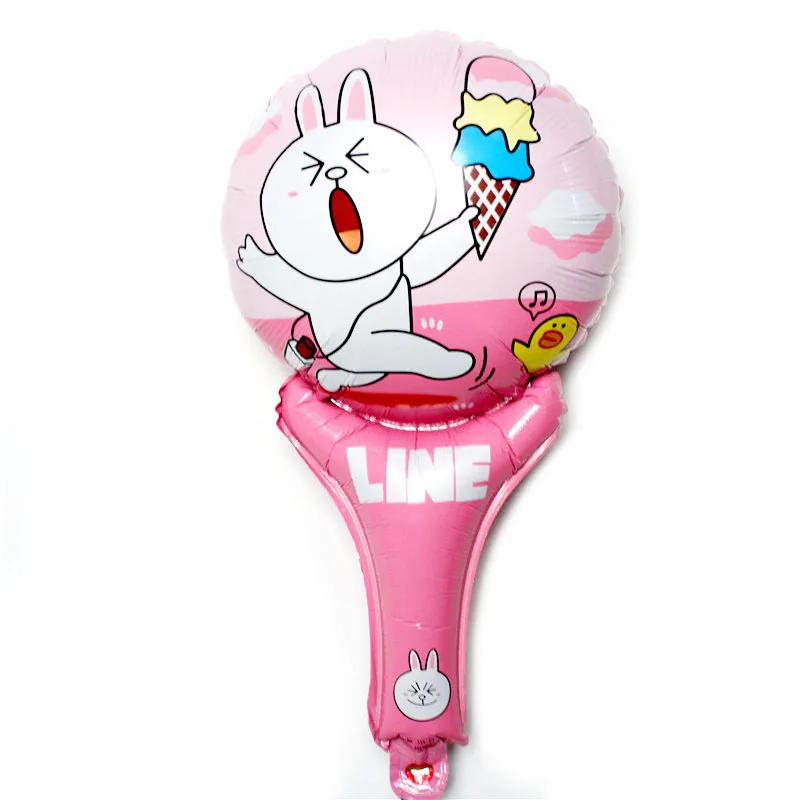 50 шт./лот принцессы с персонажем из мультфильма «Микки Маус» Смешанные палочки Фольга воздушные шары наполняемая воздухом шары для аплодисментов в шарики для День Рождения вечерние аксессуары для детей - Цвет: ice cream rabbit