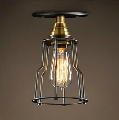 

American Retro Loft Style Iron Painting Vintage Edison Bulb Ceiling Lights With 1 Light,For bedroom aisle,E27 Bulb Included