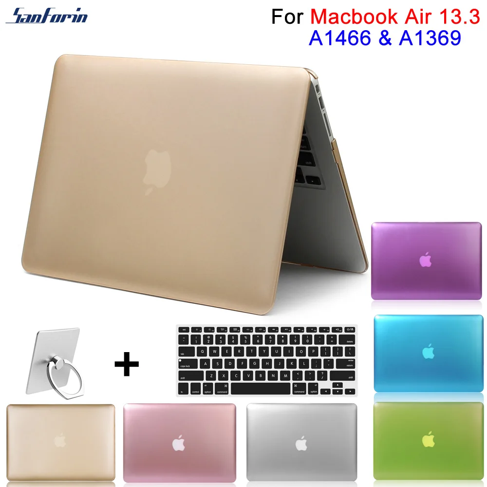 Матовый металл Цвет Жесткий Чехол для ноутбука MacBook Air 13 дюймов A1466 A1369