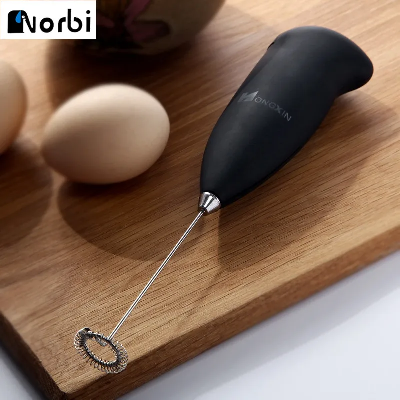 NORBIKitchenware Electric Handle Egg Beater Black Stirrer Milk Frother Foamer Whisk Mixer Juice Muddler Coffee | Дом и сад