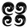 2pcs Acrylic Fake Spiral Ear Taper Tunnel Plugs Piercing Multiple Styles Black Earring Gauges Expander Stretcher Body Jewelry ► Photo 3/6