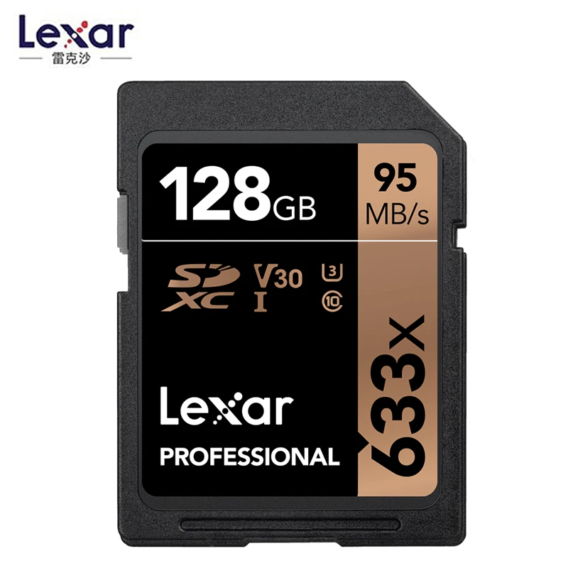 Акция! Lexar 32 GB U1 64 GB 128 GB 256 GB U3 SD карты SDHC Class 10 95 м/с 633x SDXC карты памяти для 3D видео 4k Камера