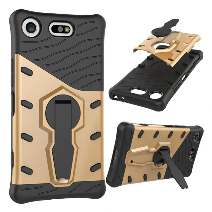 

For Sony Xperia XZ1 XZ1 Compact XZ XZS case Hybrid TPU PC 360 Degree Rotate Armor Phone Cover For XA1 L1 XZ premium E5 X compact