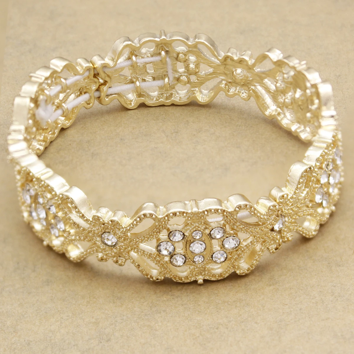 

Art Deco 1920s Accessory Flapper Costume Flower Austria Crystal Bridal Cuff Silver Bracelet Bangle Gift Girl Jewelry