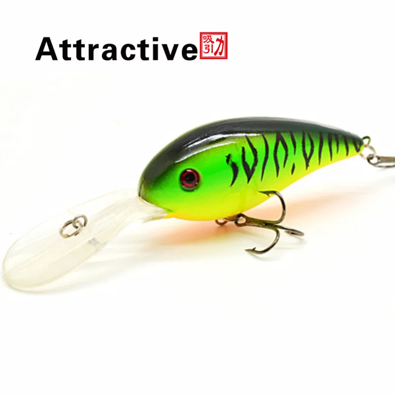  15G 10.5C Big Temptation Fishing Lures Minnow Crank Bait Crankbait Bass Tackle Treble Hook bait wobblers fishing free shipping 