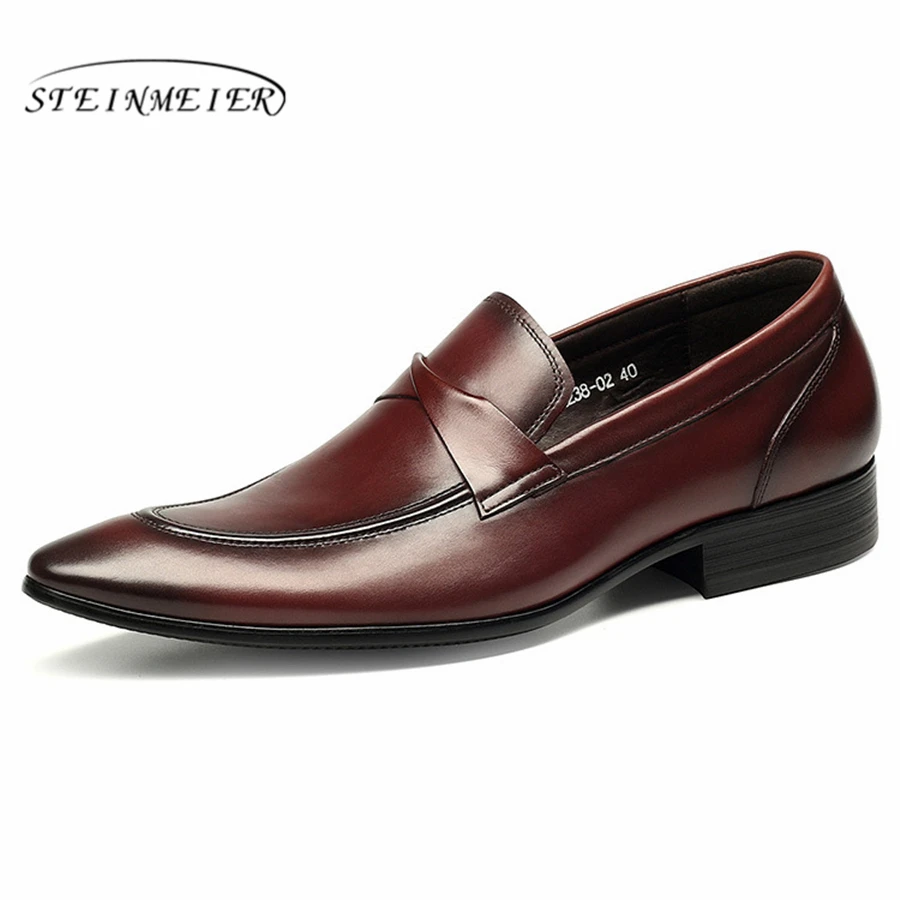 

100% Genuine cow leather brogue Wedding shoes mens casual flats shoes vintage handmade oxford shoes for men black red spring