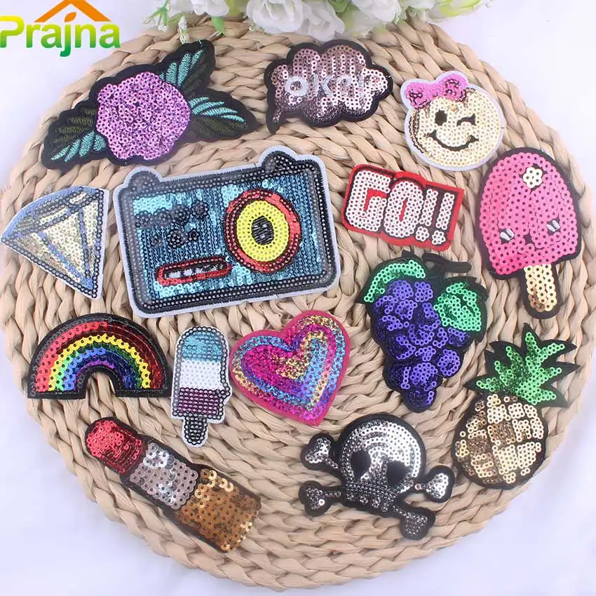 

ZOTOONE Mix Anime Cartoon Camera Sequins Patch Cheap Embroidered Appliqued Stickers For Badges Jacket DIY Patches For Garments A
