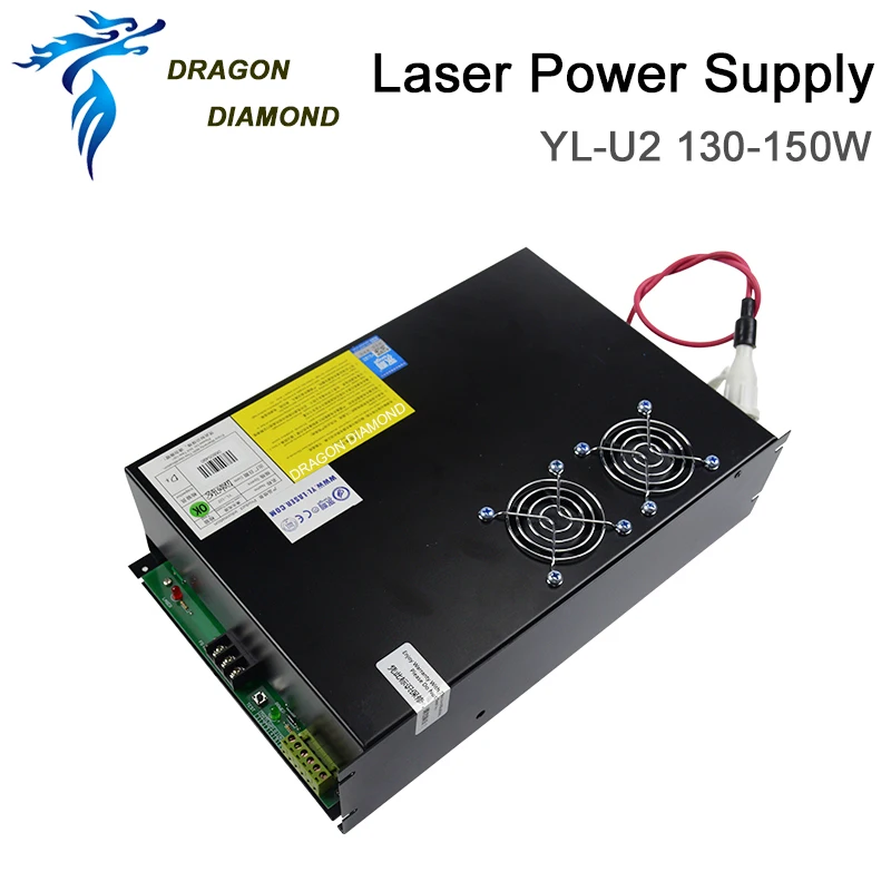 DRAGON DIAMOND YL U2 150W лазерный блок питания Yongli для CO2 лазерной трубки 130 Вт 150 Вт|Запчасти