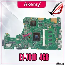 X555Yi X555DG материнская плата для ноутбука ASUS X555D X555DG X555Y X555Yi материнская плата Тест 100% ok 4 Гб ram E1-7010 cpu 2 ядра