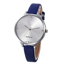 New Fashion Brand Super slim Casual Quartz Wristwatch Women Checkers PU Leather Analog Wrist Watch 2016 relojes hombre Clock