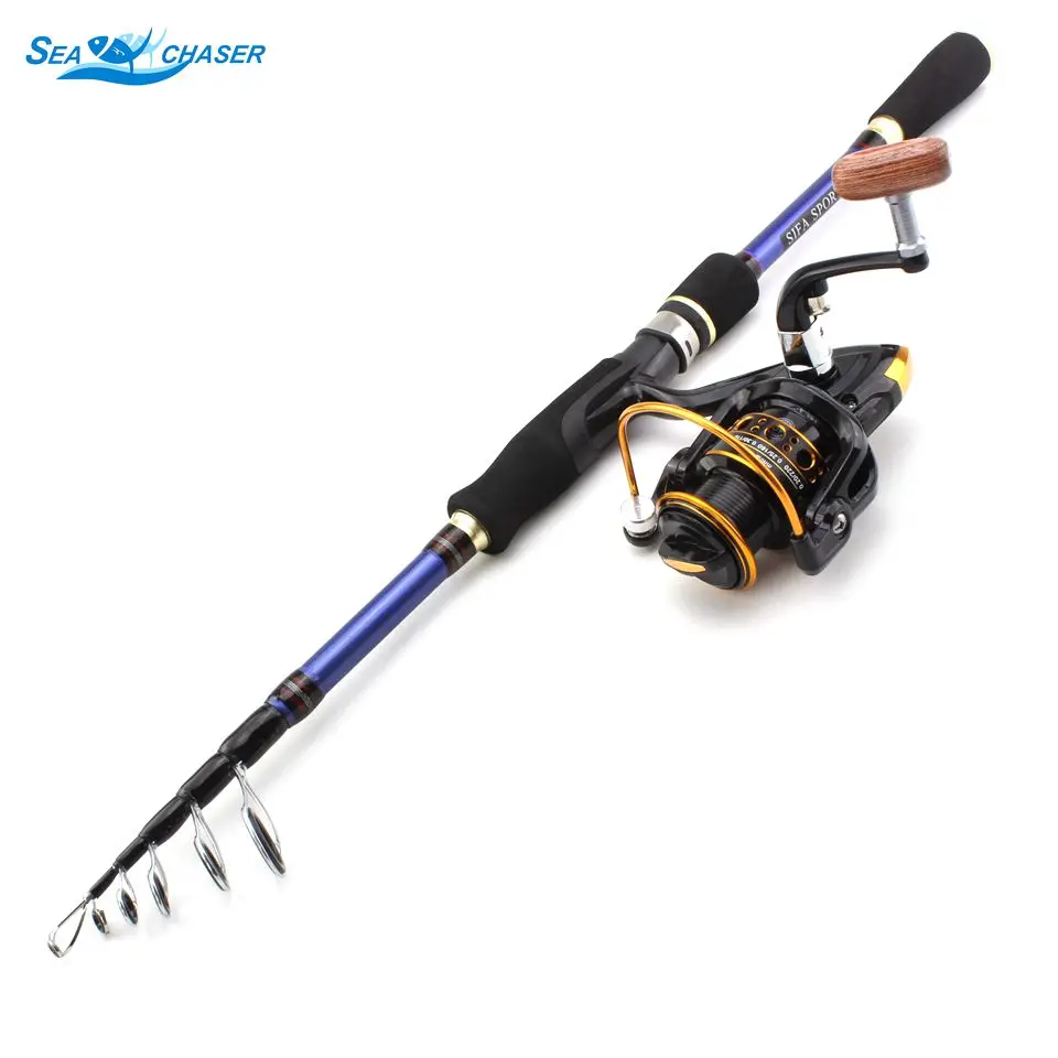 

1.8m 2.1m2.4m 2.7m Carbon Spinning telescopic fishing rod and Spinning Reels Multifunction Fishing Tackle set