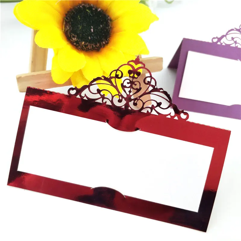 99CM 100PCS Laser Cut Place Name Cards Wedding Birthday Event Party Decorations Place Escort Card 6ZSH873-100 (2)