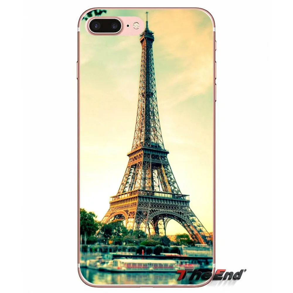 Мягкий чехол для Samsung Galaxy Note 3 4 5 Grand Core Prime S3 S4 S5 MINI S6 S7 edge S8 S9 Plus Eiffel Tower Night