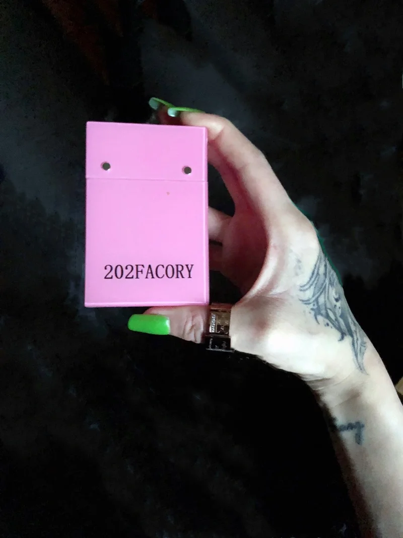 Модный тонкий чехол для сигарет, розовый, ультра-тонкий, с магнитной пряжкой, 20 упаковок, аксессуары для сигарет, женские креативные подарки