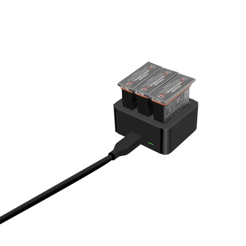 

3 In 1 Smart USB Charger Type-c Charging Port Battery Charging Box Dock Adapter for DJI OSMO Action Sports Camera Accessories Ki