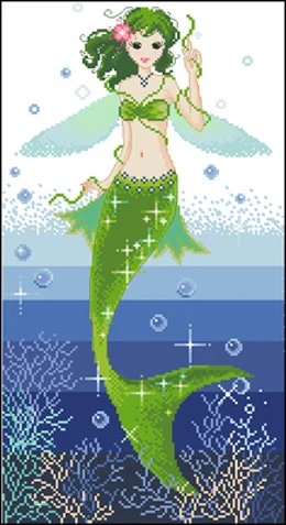 

Needlework,DIY Cross Stitch,Sets For Embroidery kits,11CT&14CT,Masked Mermaid 2