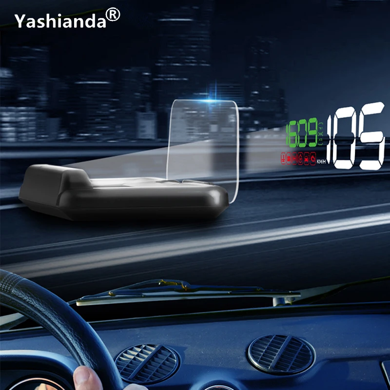

Yashianda Universal C500 OBDII Car Speed Projector HUD Head Up Display Over Speed Voltage Alarm Digital Speedometer Detector