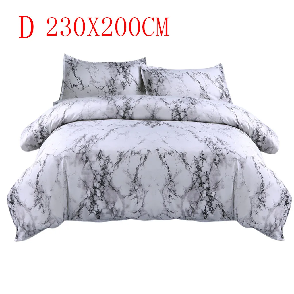Modern Marble Printed Bedding Set Queen Size 2pcs/3pcs Duvet Cover Set Bed Linen Quilt Cover