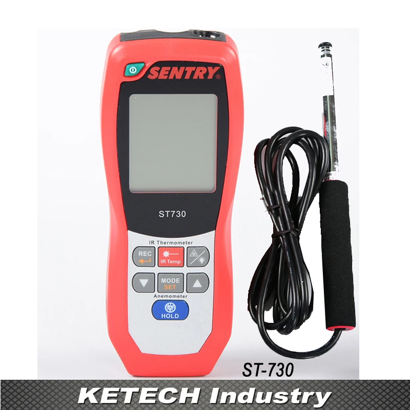 

Portable Digital Hot Wire Anemometer with IR Thermometer ST730