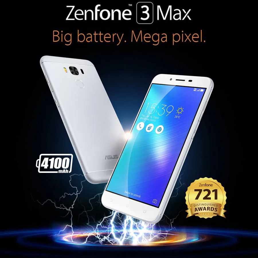 Оригинал ASUS ZenFone 3 Max ZC553KL 4G LTE мобильный телефон 5 &quotAndroid 1080x1920 ГБ 32 Восьмиядерный 4100
