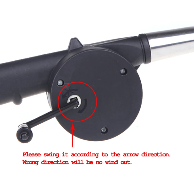 Outdoor BBQ Hand Crank Powered Fan Air Blower for Picnic Barbecue Fire Outdoor Camping Equipment