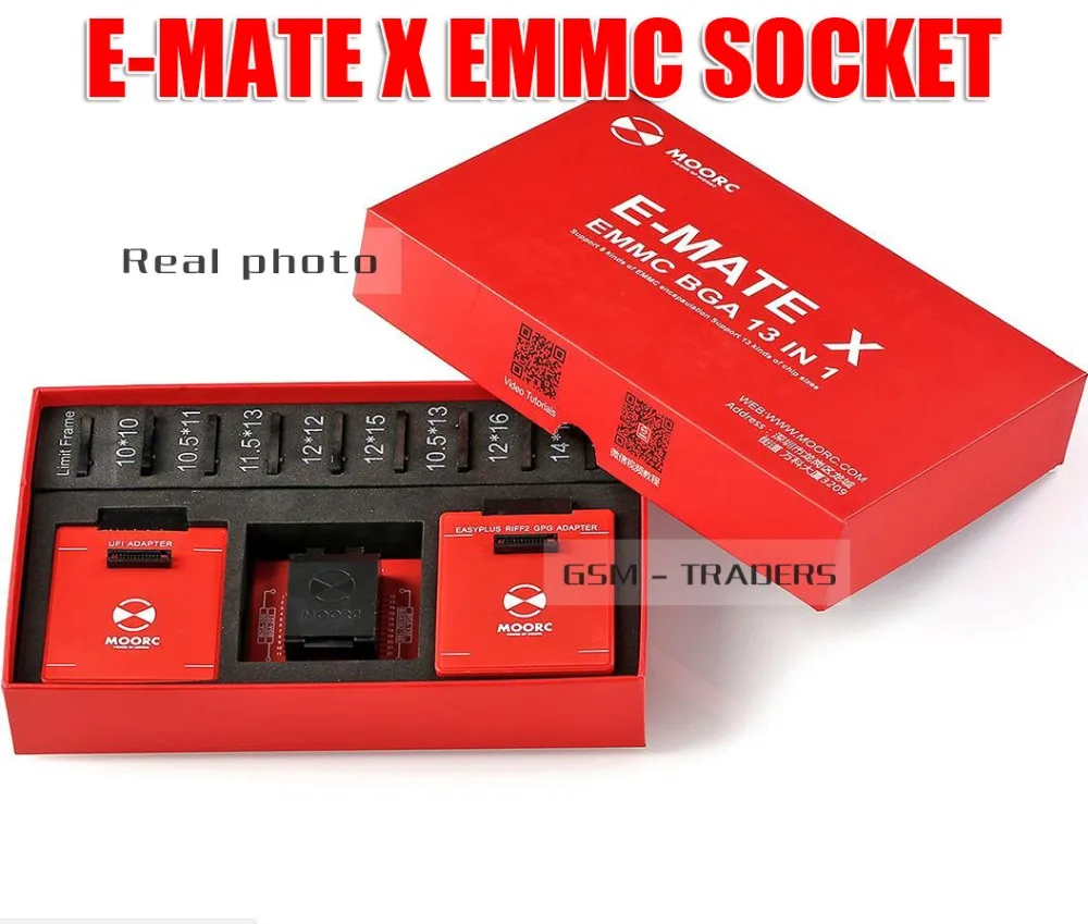 E-MATE X памяти на носителе EMMC Разъем E MATE PRO BOX памяти на носителе EMMC BGA 13 в 1 поддержка 100 136 168 153 169 162 186 221 529 254 легкий JTAG плюс коробка